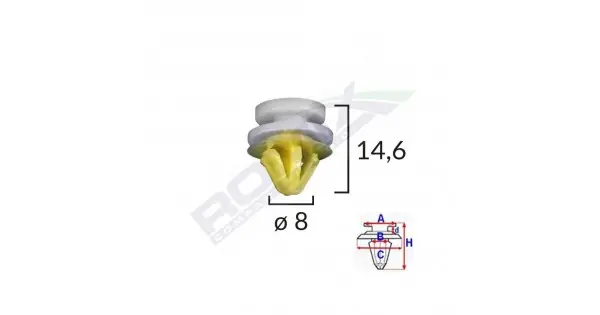 Clips Tapiterie Pentru Land Rover Opel Renault 8X14.6Mm - Alb Set 10 Buc Expediere rapidă
