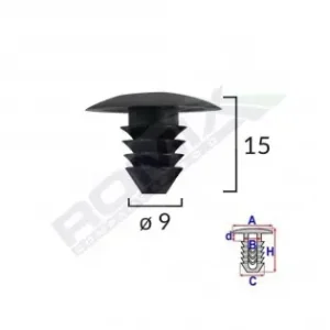 Clips Tapiterie Pentru Grup Vag 9X15Mm - Negru Set 10 Buc Comandă acum