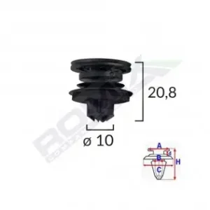 Ofertă specială Clips Tapiterie Pentru Grup Vag - Negru Set 10 Buc