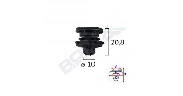 Ofertă specială Clips Tapiterie Pentru Grup Vag - Negru Set 10 Buc