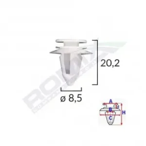 Clips Tapiterie Pentru Ford/mini/volvo/mercedes 8.5X20.2Mm - Alb Set 10 Buc Reduceri