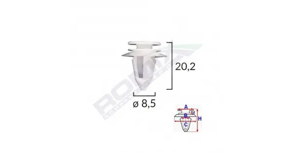 Clips Tapiterie Pentru Ford/mini/volvo/mercedes 8.5X20.2Mm - Alb Set 10 Buc Reduceri