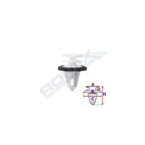 Cel mai vândut Clips Tapiterie Pentru Ford 9.6X21.9Mm Alb - Set 10 Buc