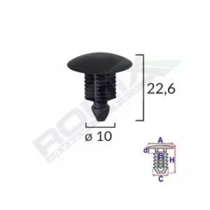 Cel mai vândut Clips Tapiterie Pentru Fiat Ducato - Negru Set 10 Buc