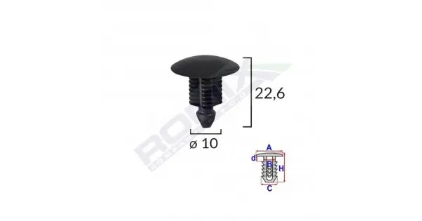 Cel mai vândut Clips Tapiterie Pentru Fiat Ducato - Negru Set 10 Buc