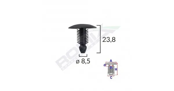 Cel mai bun preț Clips Tapiterie Pentru Citroen/fiat/peugeot - Negru Set 10 Buc