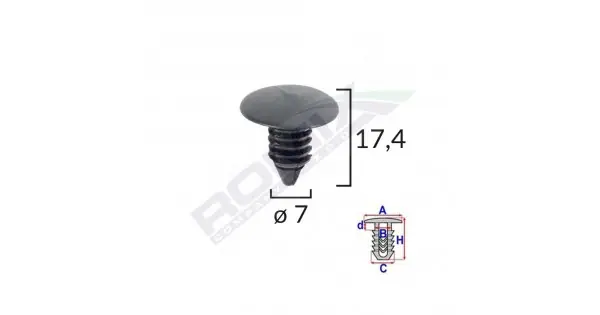 Clips Tapiterie Pentru Citroen/daewoo Set 10 Buc Livrare gratuită