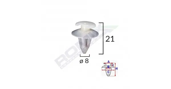 Clips Tapiterie Pentru Audi/bmw/vw - Alb Set 10 Buc Livrare expres
