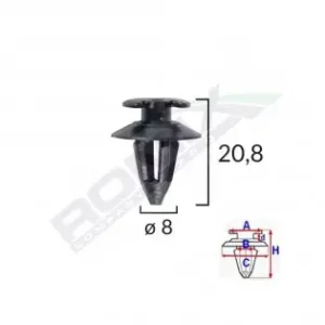 Cumpără acum Clips Tapiterie Pentru Audi/bmw/seat/vw 8X20.8Mm - Negru Set 10 Buc