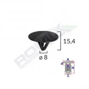 Clips Fixare Protectie Motor Pentru Hyundai, Kia 8X15.4Mm Negru Set 10 Buc Vezi acum