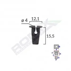 Clips Fixare Pentru Vw Skoda - Negru Set 10 Buc Disponibil imediat