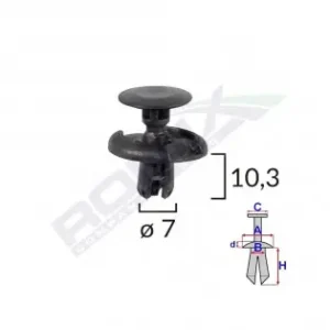 Clips Fixare Pentru Toyota/suzuki 7X10.3Mm - Negru Set 10 Buc Reducere extra