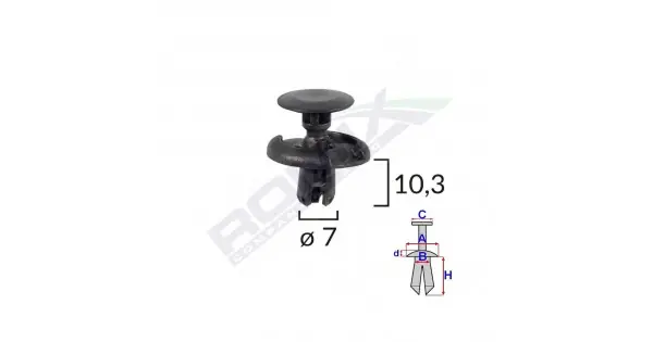 Clips Fixare Pentru Toyota/suzuki 7X10.3Mm - Negru Set 10 Buc Reducere extra