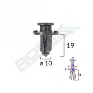 Clips Fixare Pentru Subaru 10X19Mm Negru - Set 10 Buc Nu rata