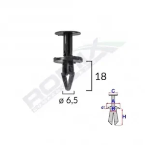 Mai ieftin Clips Fixare Pentru Ford, Opel 6.5X18Mm Negru Set 10Buc