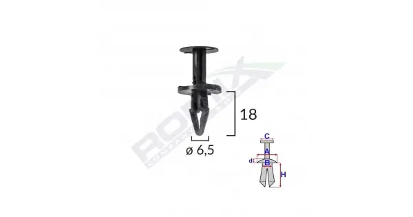 Mai ieftin Clips Fixare Pentru Ford, Opel 6.5X18Mm Negru Set 10Buc