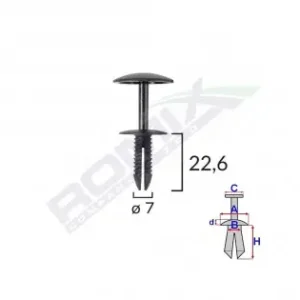 Clips Fixare Pentru Ford 7X22.6 - Negru Set 10 Buc Transport gratuit