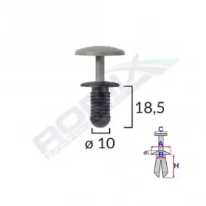 Clips Fixare Pentru Ford - 10X18.5Mm - Negru Set 10 Buc Cumpără acum