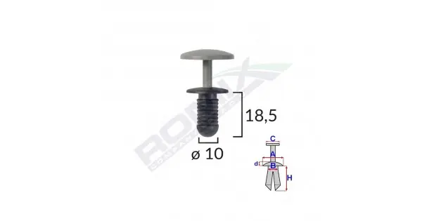 Clips Fixare Pentru Ford - 10X18.5Mm - Negru Set 10 Buc Cumpără acum