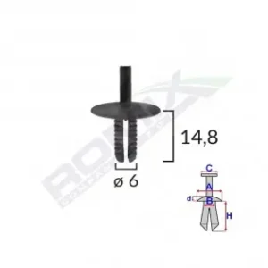 Clips Fixare Pentru Bmw 6X14.8Mm - Negru Set 10 Buc Doar azi