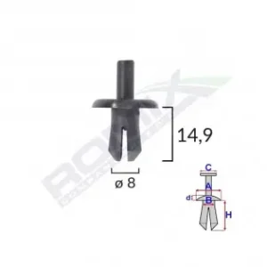 Clips Fixare Pentru Audi, Mercedes, Opel 8X14.9Mm Negru - Set 10 Buc Nu rata