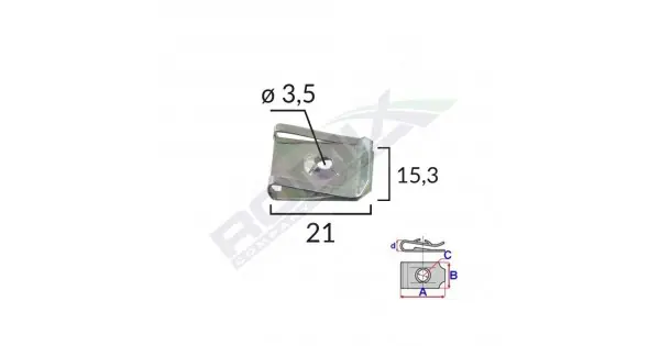 Disponibil imediat Clips Fixare Metalic 21X15.3Mm Universal Set 10 Buc