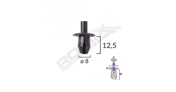 Clips Fixare Elemente Roata Pentru Dacia Renault - Negru Set 10 Buc Ieftin