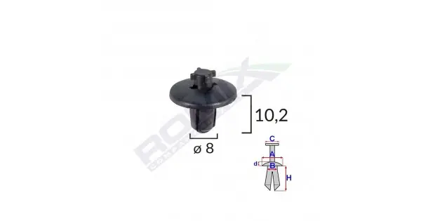 Clips Fixare Elemente Roata Pentru Citroen/peugeot 8X10.2 - Negru Set 10 Buc Cel mai bun preț