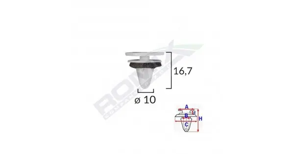 Clips Fixare Elemente Exterior, Grila De Admisie, Pentru Kia Si Hyundai Set 10 Buc Plată securizată