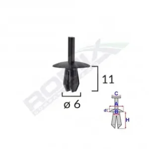 Chilipir Clips Fixare Elemente Exterioare Pentru Opel/mercedes/renault - Negru Set 10 Buc