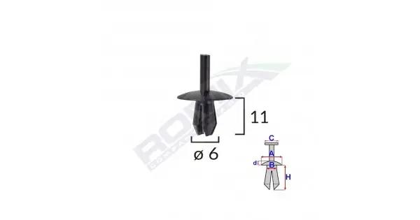 Chilipir Clips Fixare Elemente Exterioare Pentru Opel/mercedes/renault - Negru Set 10 Buc