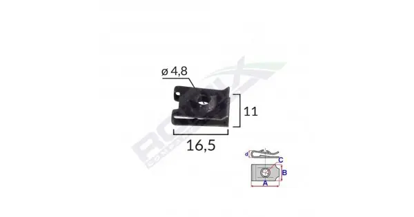 Clema Fixare Pentru Audi, Vw, Skoda 4.8X11X16.5Mm Negru - Set 10Buc Vezi acum