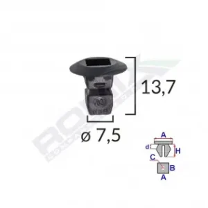 Clema Fixare Elemente Roata Pentru Grup Vag 7.5X13.7Mm Negru Set 10 Buc Ofertă exclusivă