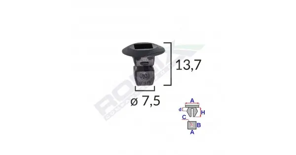 Clema Fixare Elemente Roata Pentru Grup Vag 7.5X13.7Mm Negru Set 10 Buc Ofertă exclusivă