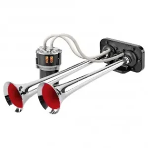 Ofertă exclusivă Claxon Camion Crom Cu 2 Goarne, Melodic, 24V 1A Cu Compresor