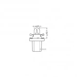 Ofertă de sezon Bec Bord B8.5D Soclu Negru 12V 1.2W Set 10 Buc Osram