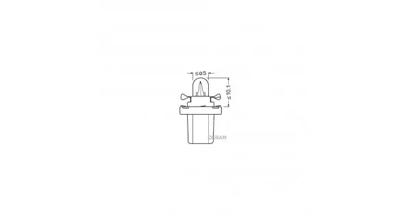 Ofertă de sezon Bec Bord B8.5D Soclu Negru 12V 1.2W Set 10 Buc Osram