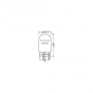 Bec 12V W21/5W Original Set 10 Buc Osram Bestseller