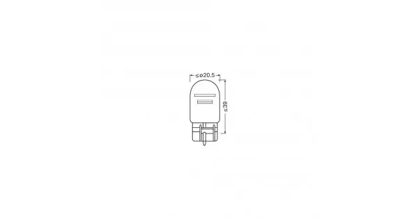 Bec 12V W21/5W Original Set 10 Buc Osram Bestseller