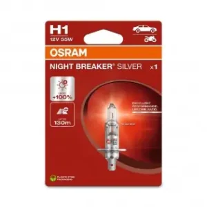 Bec 12V H1 55 W Night Breaker Silver +100% Blister 1 Buc Osram Ultima șansă