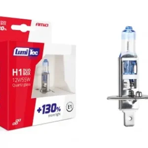 Lichidare de stoc Set Becuri Cu Halogen H1 12V 55W Lumitec Limited + 130% Duo Box