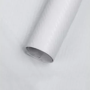 Disponibil imediat Folie Colantare Auto Carbon 3D - Alb (3M X 1,27M)