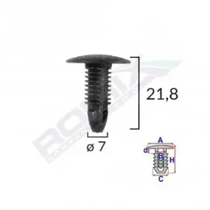 Livrare gratuită Clips Tapiterie Pentru Honda/hyundai/toyota 7X21.8Mm - Negru Set 10 Buc