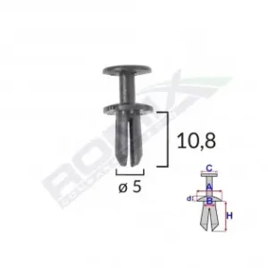 Plată securizată Clips Fixare Pentru Grup Vag 5X10.8Mm Negru - Set 10 Buc