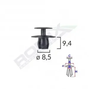Clips Fixare Pentru Bmw/mercedes/peugeot 8.5X9.4Mm - Negru Set 10 Buc Retur gratuit
