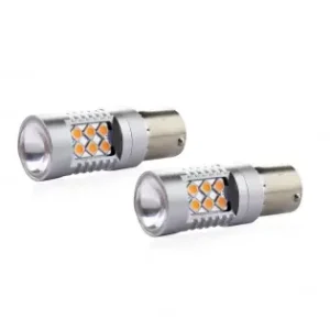 Mai ieftin Set Becuri Auto Cu Led Canbus Compatibil P21W Ba15S 24 Smd 6.2W Orange 12/24V, Destinat Competitiilor Auto Sau Off-Road