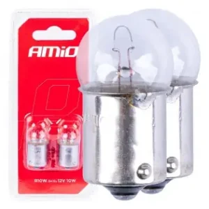 Cel mai bun preț Set 2 Becuri Cu Halogen, Soclu R10W, Ba15S, Alimentare 12V