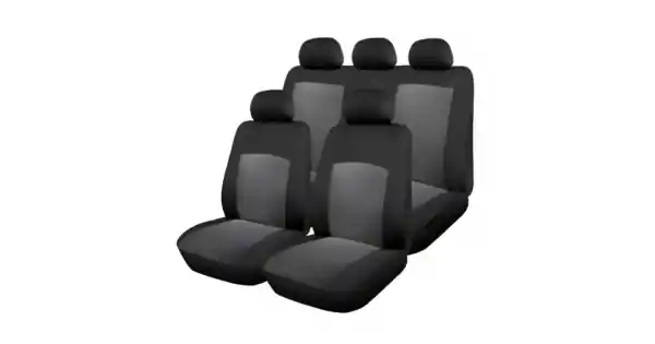 Ofertă limitată Huse Scaun Auto, 9 Piese, Universale, Culoare Gri-Negru