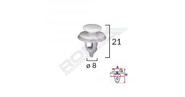 Clips Tapiterie Pentru Citroen/peugeot - Alb Set 10 Buc Premium