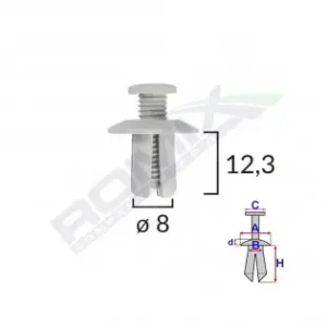 Clips Fixare Universal - Alb Set 10 Buc Discount